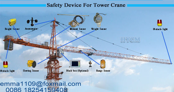 Cina 70m Tower Crane Bangunan Alat-alat Konstruksi Dan Peralatan