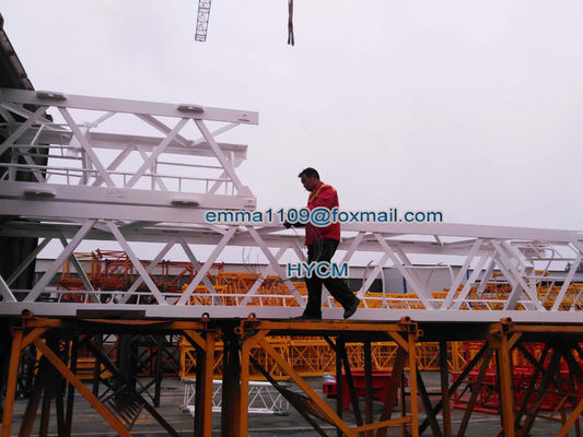 D63-2520 25M Jib Boom Luffing Tower Crane 1,2*3m Mast Bagian 6t