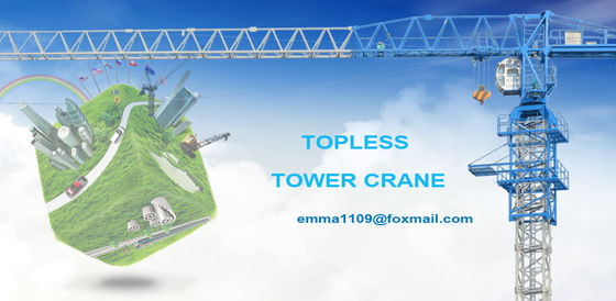 Pabrik PT5010 HYCM Tower Crane 50M Lifting Jib 4T Max.