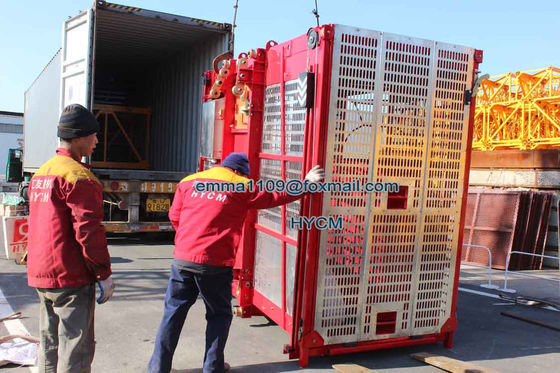 Lebih Murah SC100 Tinggi Material Bangunan Lift Dengan Anti jatuh Perangkat Dan Limiters