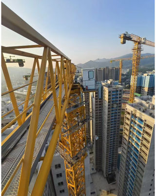 W7020 QTZ250 Keran Menara Bekas Dengan Kapasitas Beban 10 Ton 70 Meter Bekerja Jib