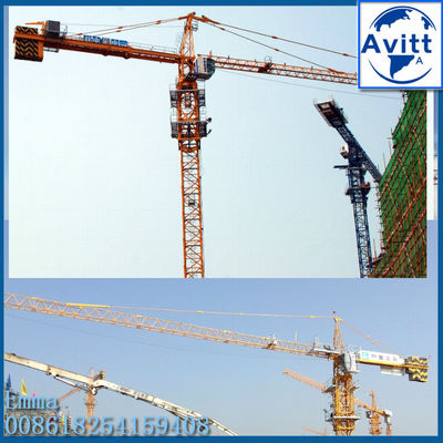 QTZ63 Inner Climbing Tower Crane Kapasitas Angkat 6 Ton 50m Jib Kerja