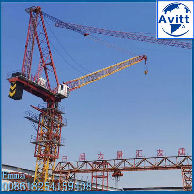 D5520 Telescopic Hydraulic Tower Crane 18T Luffing Bahan Bangunan