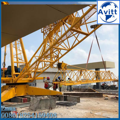 6 Ton Derrick Crane untuk Menghilangkan Internal Potain MC85 Tower Crane of Building