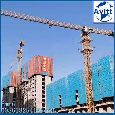 6t Flat Top Tower Crane PT5515 QTZ80 55 Meter Jib Cranetower