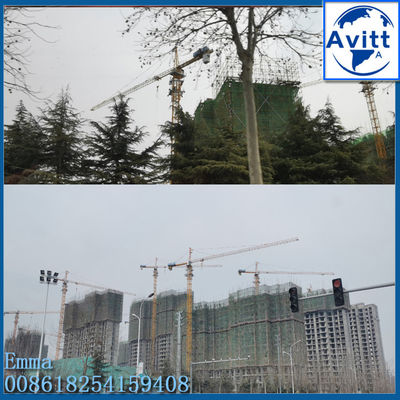 QTZ4807 Hydraulic Telescopic Climbing Tipe of Tower Crane 48M Bekerja Jib
