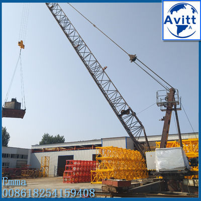 8000kg atap Derrick Crane Instal di atas Bangunan untuk internal Tower Crane