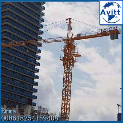 QTZ160 1600ton.m Topkit Tower Crane 12ton untuk bangunan tinggi 220ft