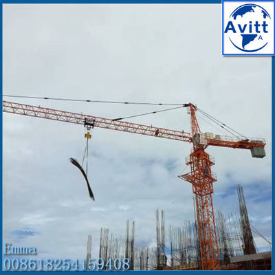 QTZ160 65M Jib Tower Crane 10t Load Proyek Konstruksi Mesin