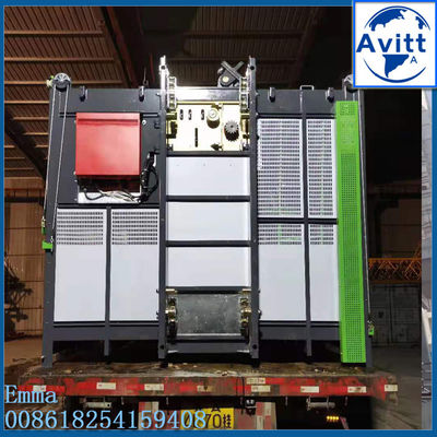 2000kg Bangunan Konstruksi Lift lift tunggal kandang tanpa kabin