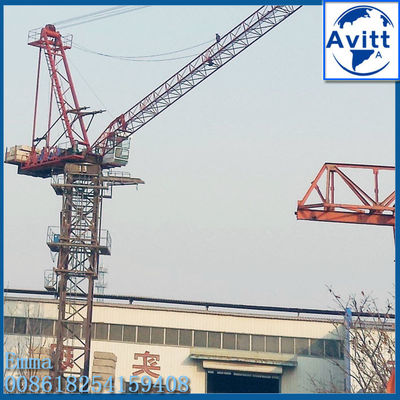 D63 Fixed Jib Luffing Tower Crane 24m Boom 2.0t End Load Dan 6t Max Load