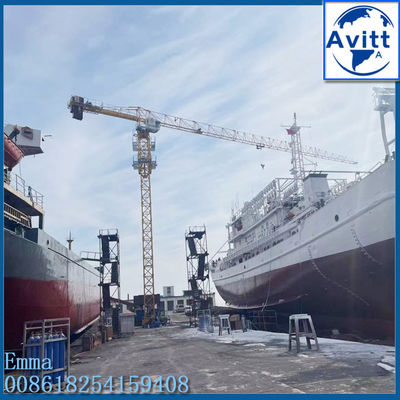 Sertifikasi ISO CE EAC 10ton Crane Menara Atas Kurang Tanpa Kepala Fast Install PT6515