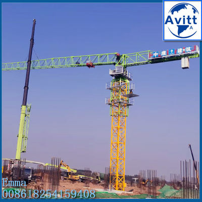 6 Ton PT6013 Topless Tower Crane 2.5m Blok Mast 40m Tinggi