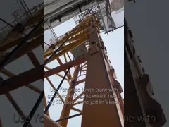7015 STT200 10t Max Load Keran Menara Tangan Kedua L68B2 Bagian Mast